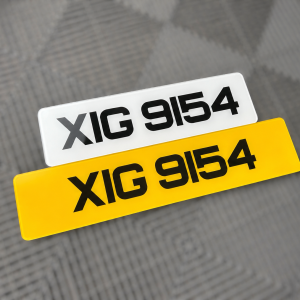 Metro Font Number Plates (1x Short Front & 1x Normal Rear Plate)