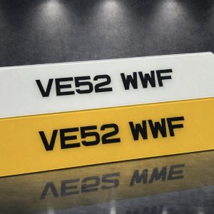 Metro Font Number Plates 40MM Size (1x Front & 1x Rear)