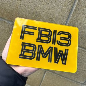 Ferrari Metro Font Bike Plate 7x5