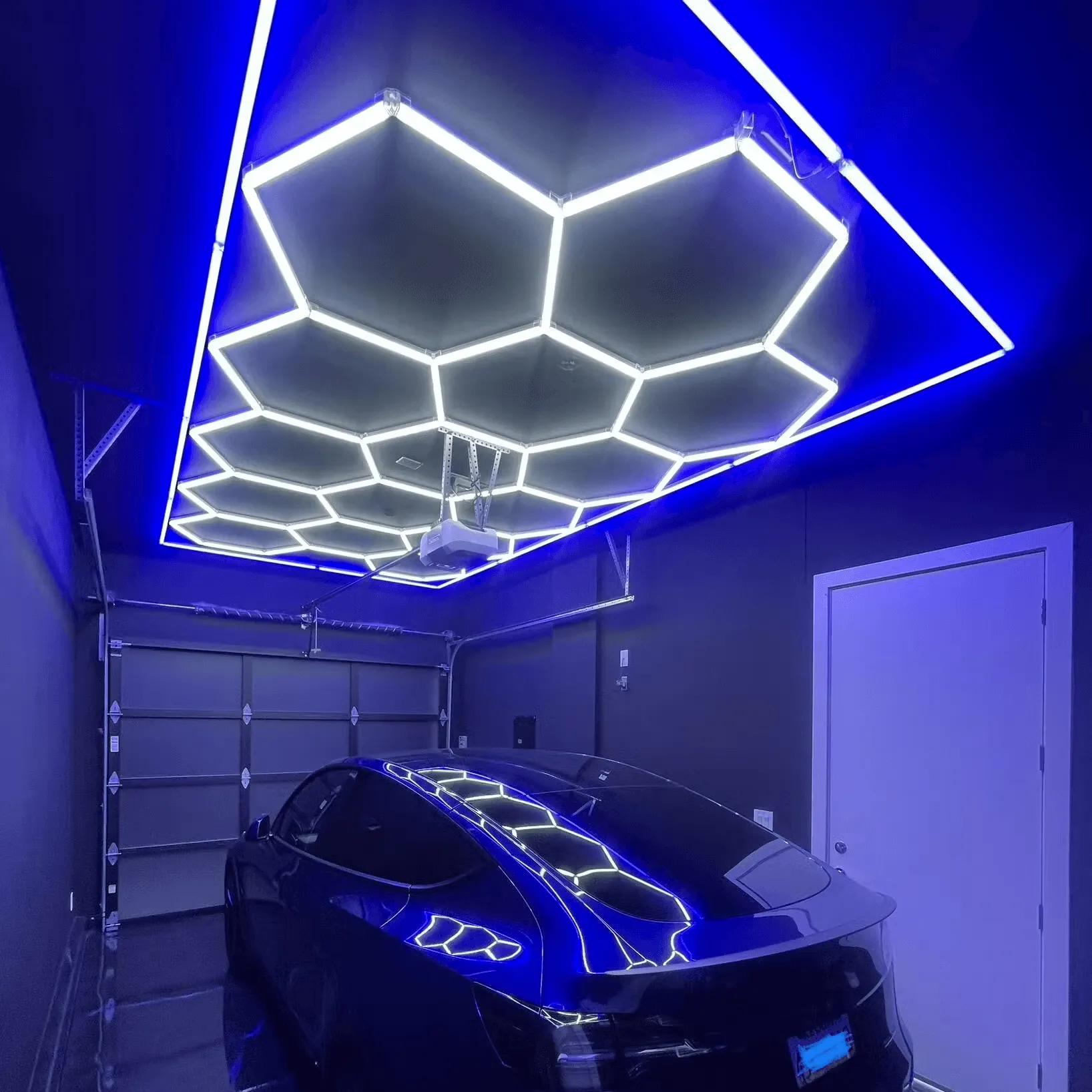 LED Hexagon Lighting 6500K Super Bright- 14-HEX + Blue Border - Image 5