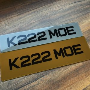 Tinted Metro Font Number Plates With Large Rear 21x6