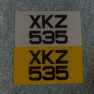 Tinted Metro Font Number Plates - 13x7 Japanese Import (1x Front & 1x Rear)