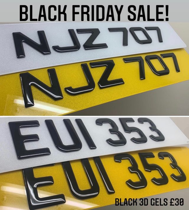 Metro Font Number Plates 40MM Size (1x Front & 1x Rear